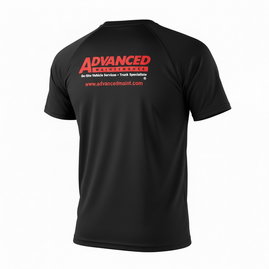 Short Sleeve Black Polyester Tee