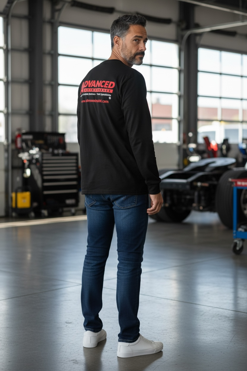 Black Long Sleeve Cotton Tee